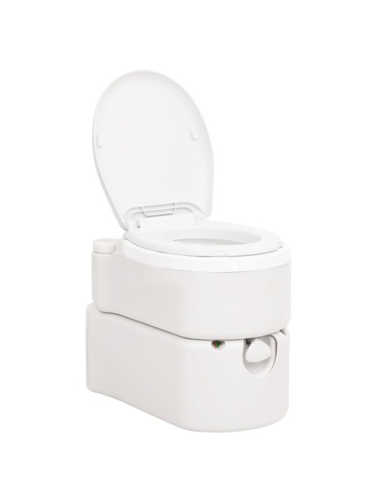 Integrētā kempinga tualete, balta, 24+17 l, hdpe un pp