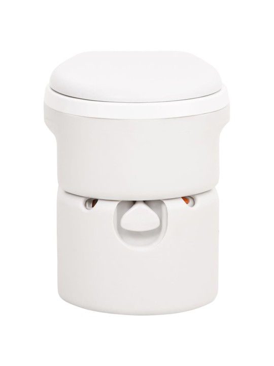 Integrētā kempinga tualete, balta, 24+17 l, hdpe un pp