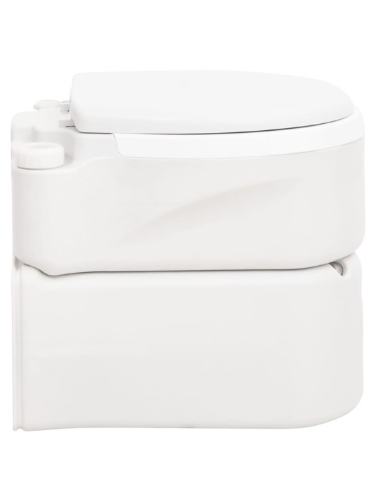 Integrētā kempinga tualete, balta, 24+17 l, hdpe un pp