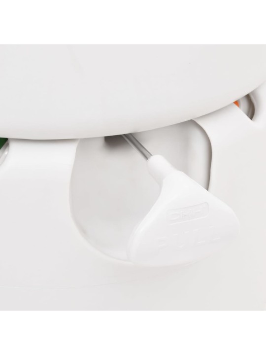 Integrētā kempinga tualete, balta, 24+17 l, hdpe un pp