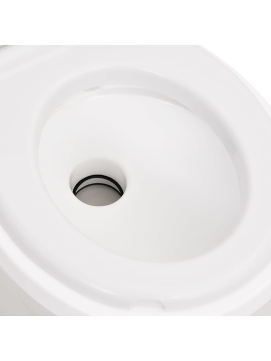 Integrētā kempinga tualete, balta, 24+17 l, hdpe un pp