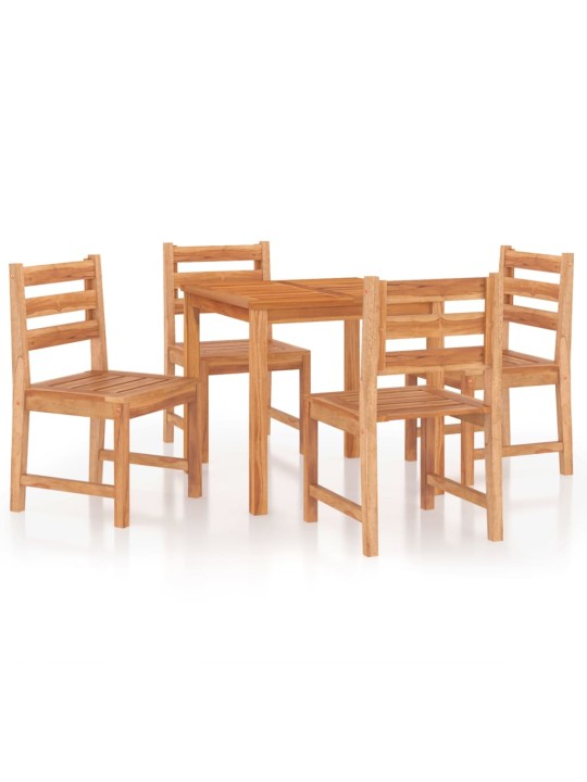 Piecdaļīgs dārza mēbeļu komplekts, masīvs tīkkoks