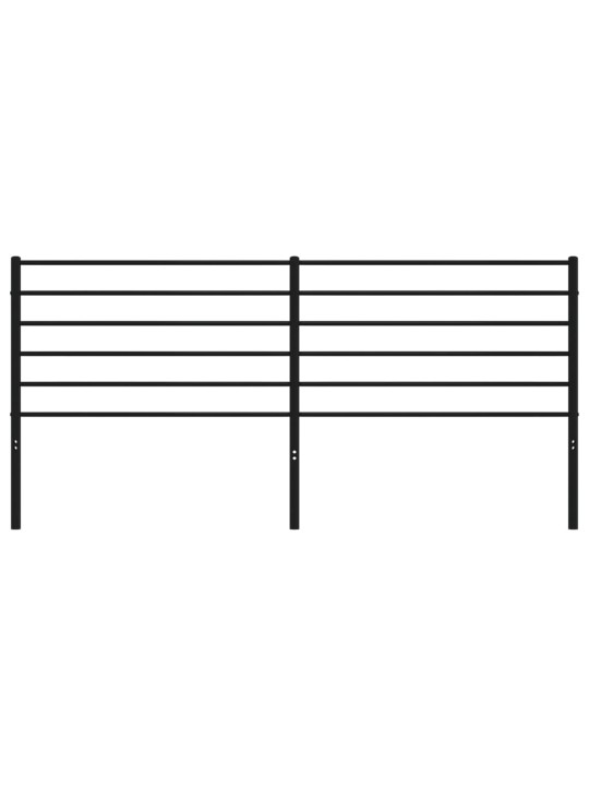 Gultas galvgalis, metāls, melns, 200 cm