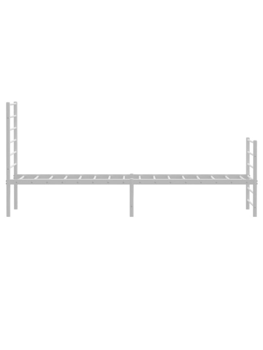 Gultas rāmis ar galvgali un kājgali, balts metāls, 80x200 cm