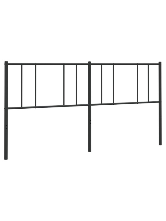 Gultas galvgalis, metāls, melns, 200 cm
