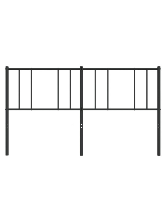 Gultas galvgalis, metāls, melns, 200 cm