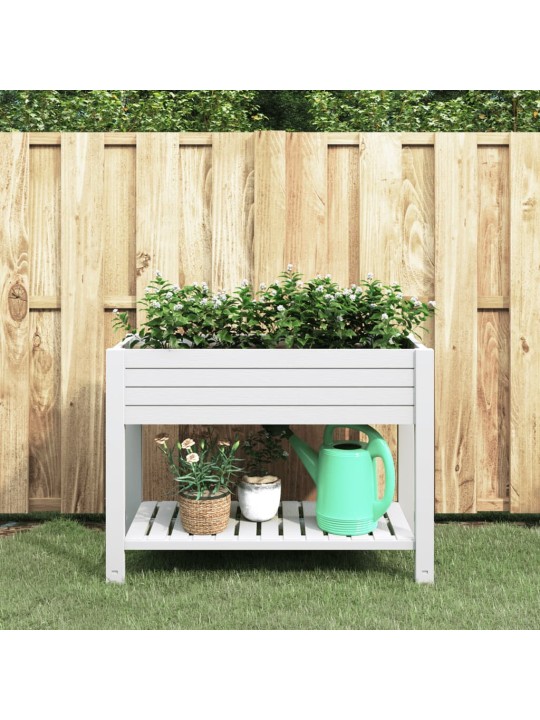 Augstā puķu kaste, balta, 110x45x79 cm, polipropilēns