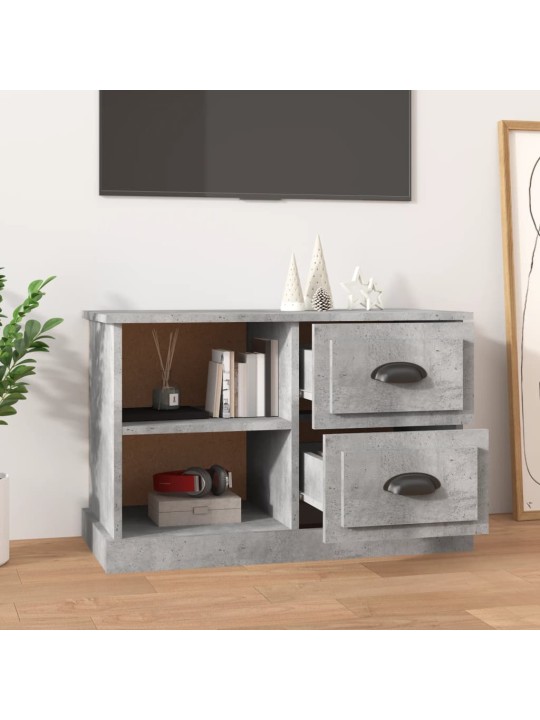Tv skapītis, betona pelēks, 73x35,5x47,5 cm, inženierijas koks