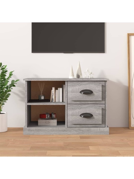 Tv skapītis, pelēka ozolkoka, 73x35,5x47,5cm, inženierijas koks