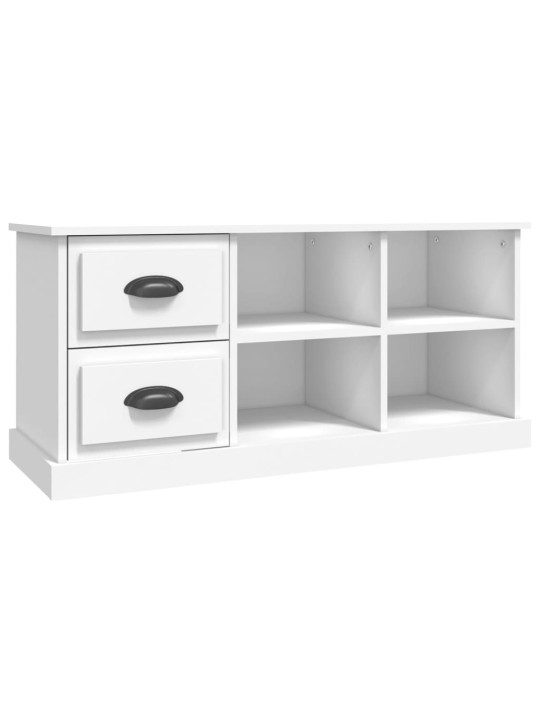 Tv skapītis, balts, 102x35,5x47,5 cm, inženierijas koks