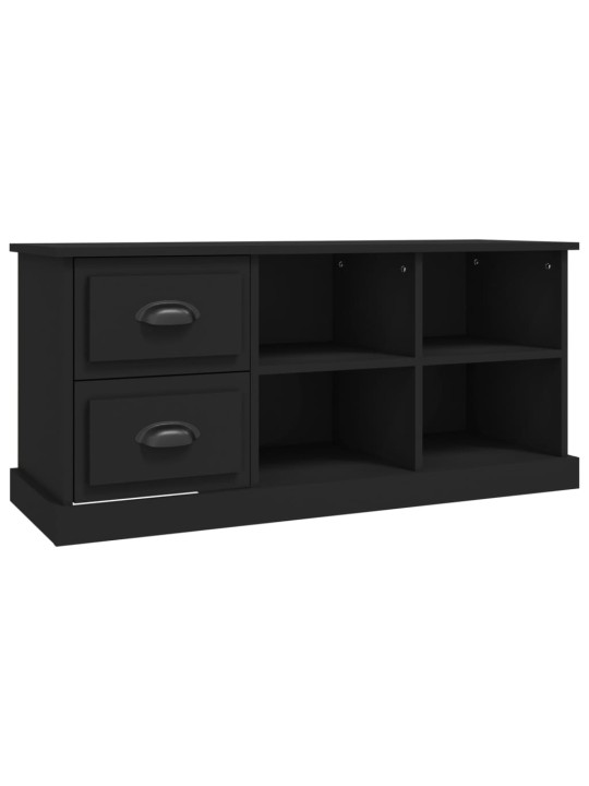Tv skapītis, melns, 102x35,5x47,5 cm, inženierijas koks