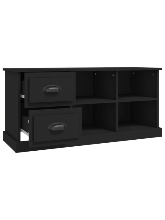 Tv skapītis, melns, 102x35,5x47,5 cm, inženierijas koks