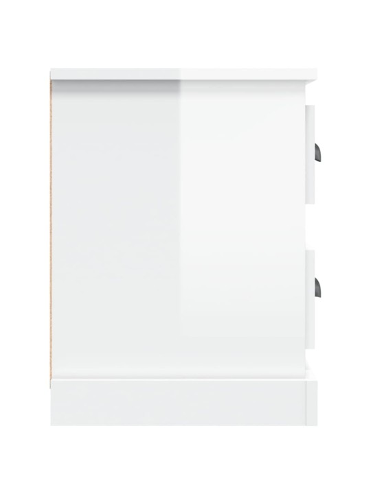 Tv skapītis, spīdīgi balts, 102x35,5x47,5 cm, inženierijas koks
