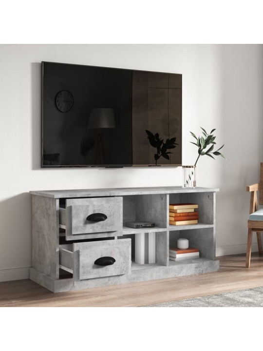 Tv skapītis, betona pelēks, 102x35,5x47,5 cm, inženierijas koks