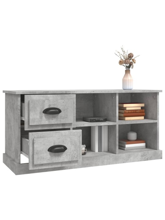 Tv skapītis, betona pelēks, 102x35,5x47,5 cm, inženierijas koks