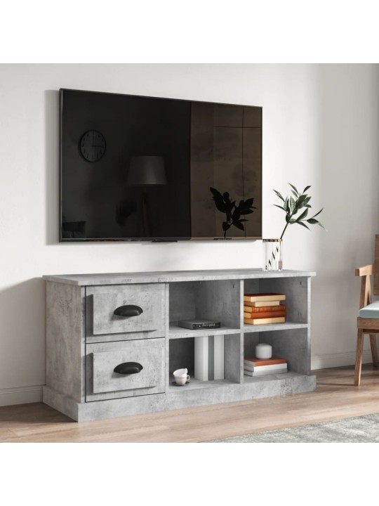 Tv skapītis, betona pelēks, 102x35,5x47,5 cm, inženierijas koks