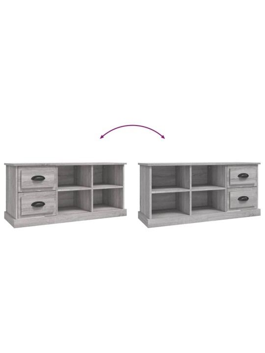 Tv skapītis, pelēks, 102x35,5x47,5 cm, inženierijas koks