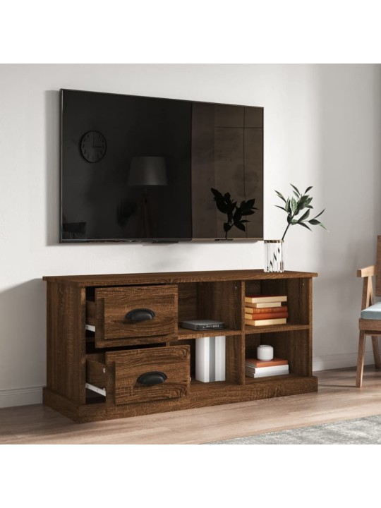 Tv skapītis, brūna ozolkoka, 102x35,5x47,5cm, inženierijas koks