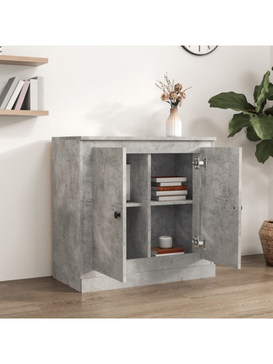 Kumode, betona pelēka, 70x35,5x67,5 cm, inženierijas koks