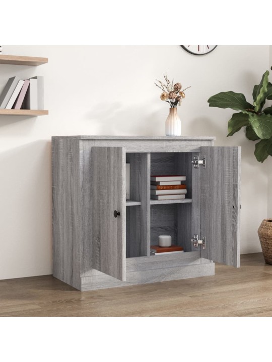 Kumode, pelēka ozolkoka, 70x35,5x67,5 cm, inženierijas koks