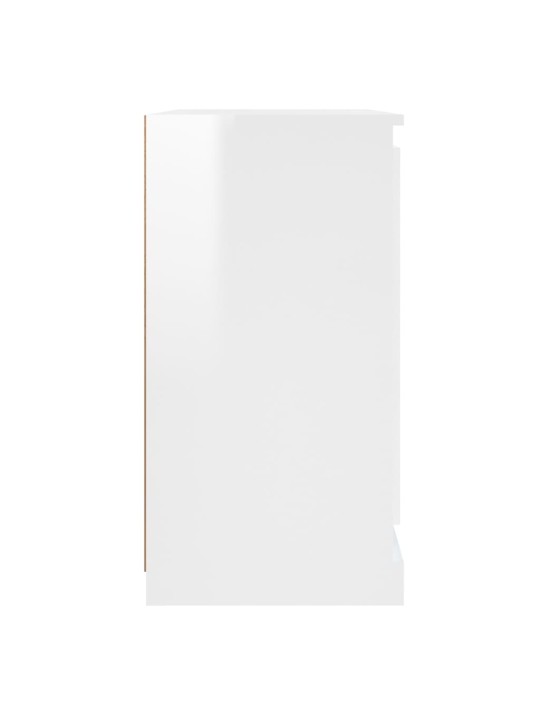 Kumode, spīdīgi balta, 70x35,5x67,5 cm, inženierijas koks