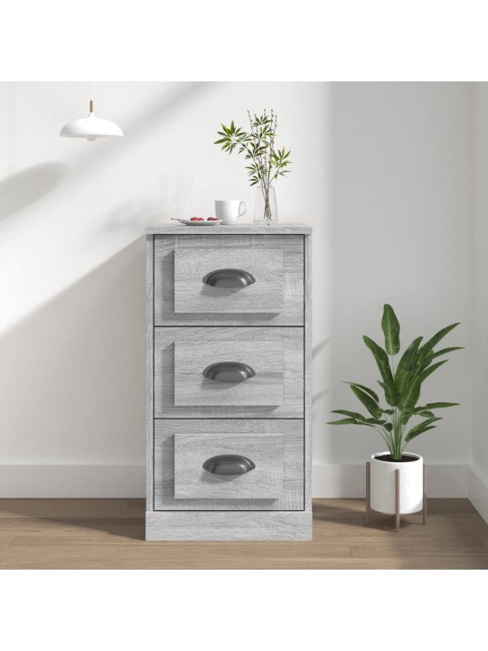 Kumode, pelēka ozolkoka, 36x35,5x67,5 cm, inženierijas koks
