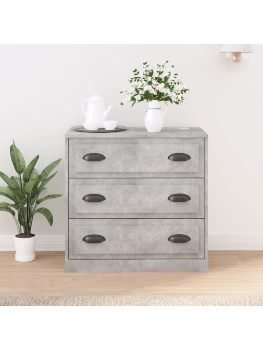 Kumode, betona pelēka, 70x35,5x67,5 cm, inženierijas koks