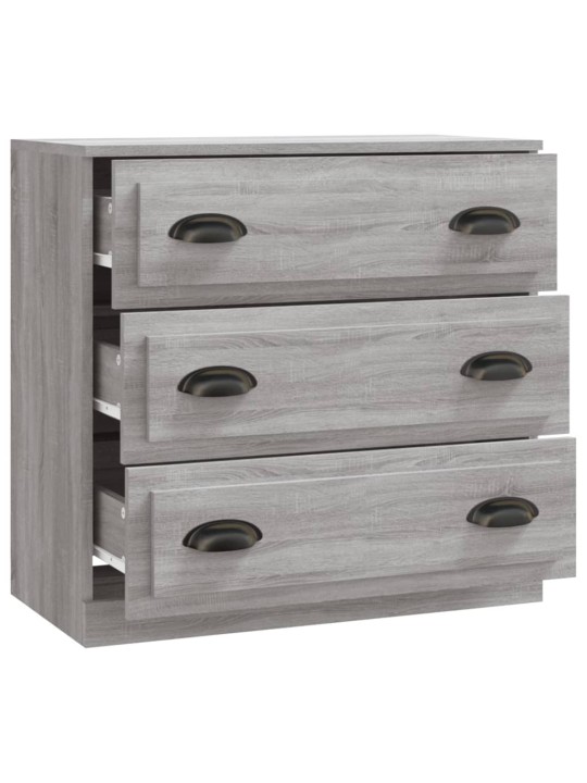 Kumode, pelēka ozolkoka, 70x35,5x67,5 cm, inženierijas koks