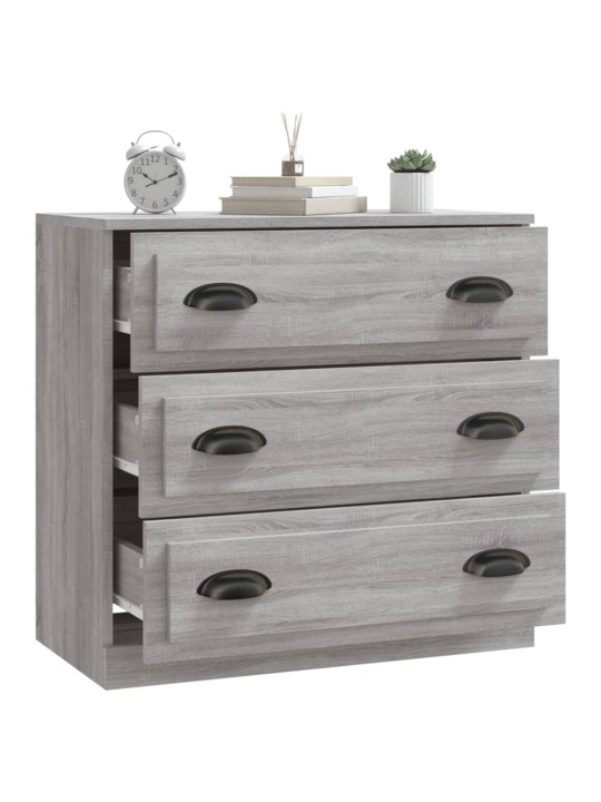 Kumode, pelēka ozolkoka, 70x35,5x67,5 cm, inženierijas koks