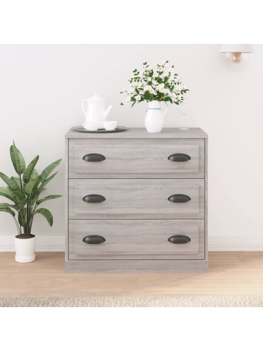 Kumode, pelēka ozolkoka, 70x35,5x67,5 cm, inženierijas koks