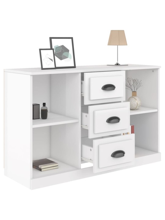 Kumode, spīdīgi balta, 104,5x35,5x67,5 cm, inženierijas koks