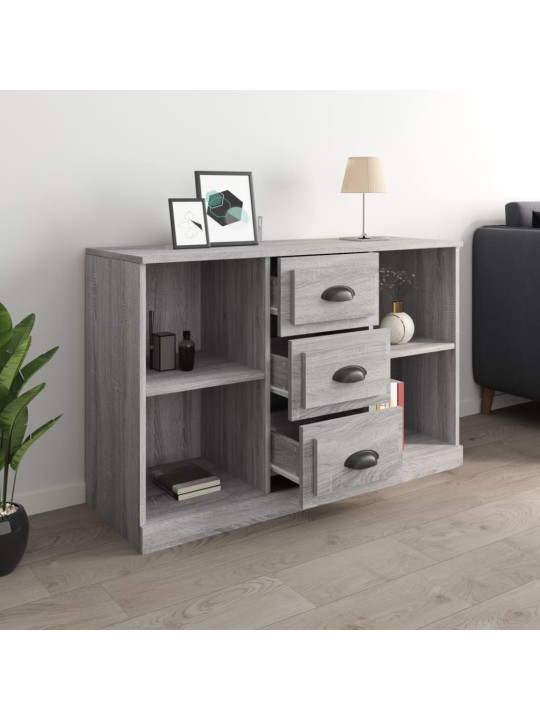 Kumode, pelēka ozolkoka, 104,5x35,5x67,5 cm, inženierijas koks
