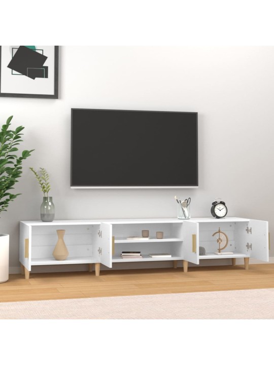 Tv skapītis, 180x31,5x40 cm, inženierijas koks, balts