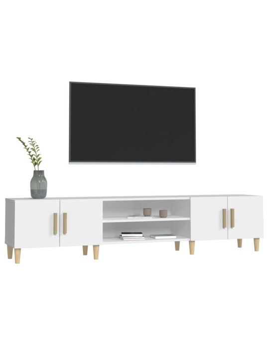 Tv skapītis, 180x31,5x40 cm, inženierijas koks, balts