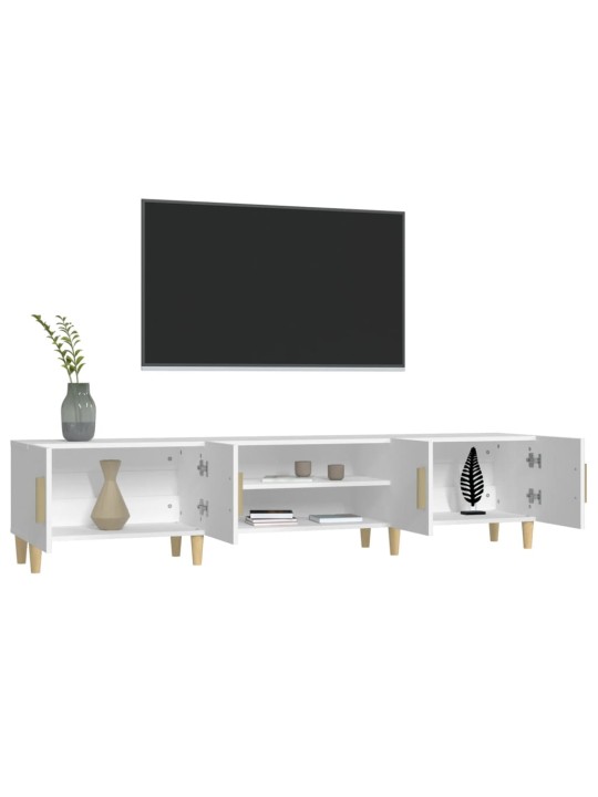 Tv skapītis, 180x31,5x40 cm, inženierijas koks, balts