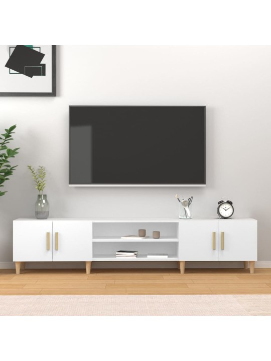 Tv skapītis, 180x31,5x40 cm, inženierijas koks, balts