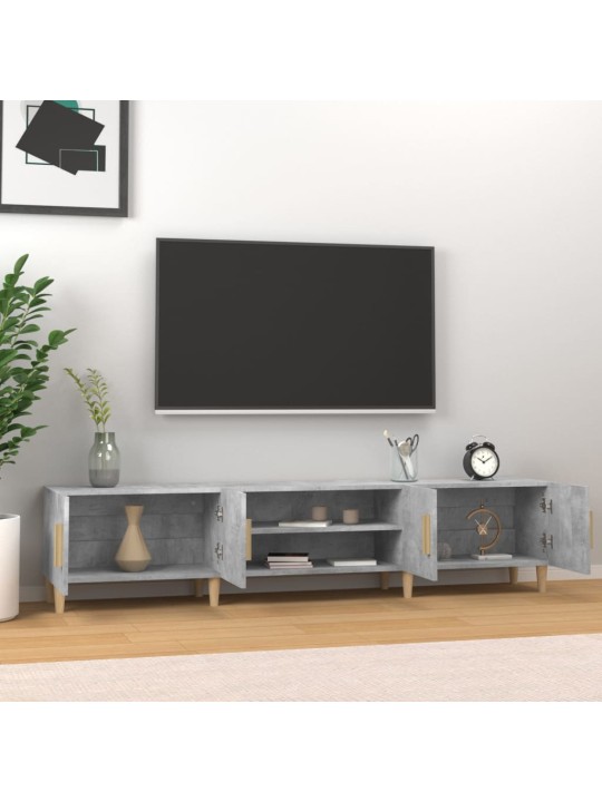 Tv skapītis, betona pelēks, 180x31,5x40 cm, inženierijas koks