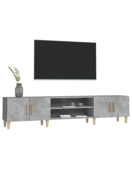 Tv skapītis, betona pelēks, 180x31,5x40 cm, inženierijas koks