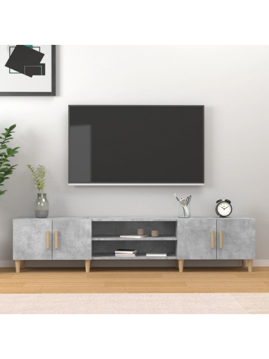 Tv skapītis, betona pelēks, 180x31,5x40 cm, inženierijas koks