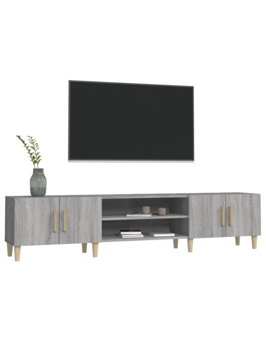 Tv skapītis, pelēks, 180x31,5x40 cm, inženierijas koks