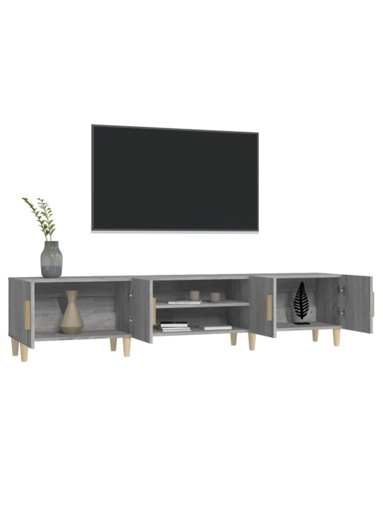 Tv skapītis, pelēks, 180x31,5x40 cm, inženierijas koks