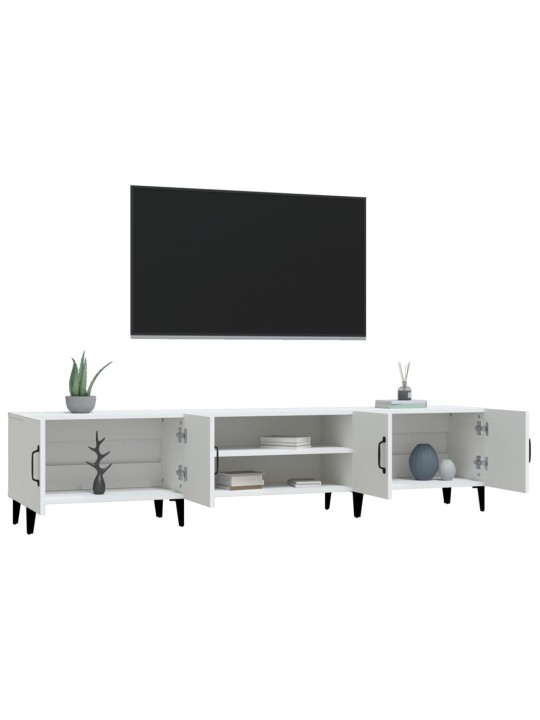 Tv skapītis, 180x31,5x40 cm, inženierijas koks, balts