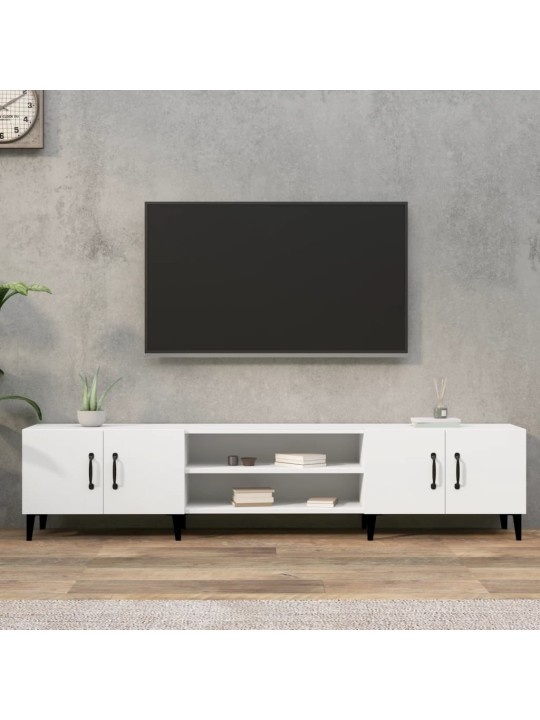 Tv skapītis, 180x31,5x40 cm, inženierijas koks, balts