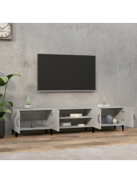 Tv skapītis, betona pelēks, 180x31,5x40 cm, inženierijas koks
