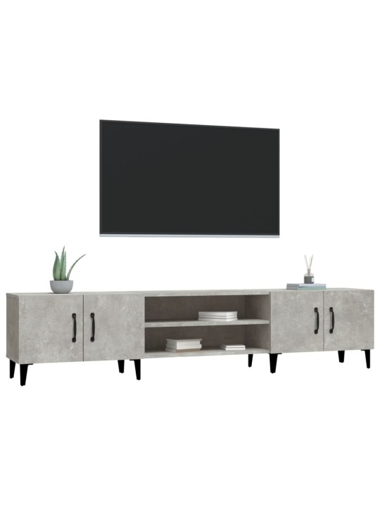 Tv skapītis, betona pelēks, 180x31,5x40 cm, inženierijas koks
