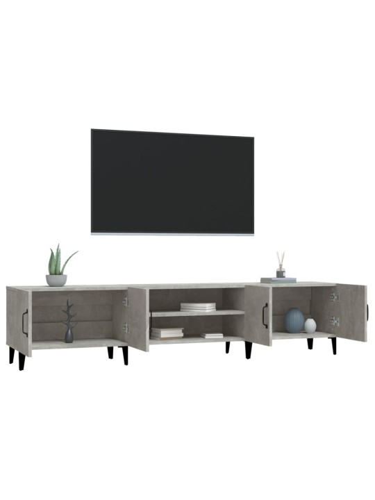 Tv skapītis, betona pelēks, 180x31,5x40 cm, inženierijas koks