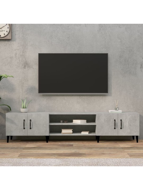 Tv skapītis, betona pelēks, 180x31,5x40 cm, inženierijas koks