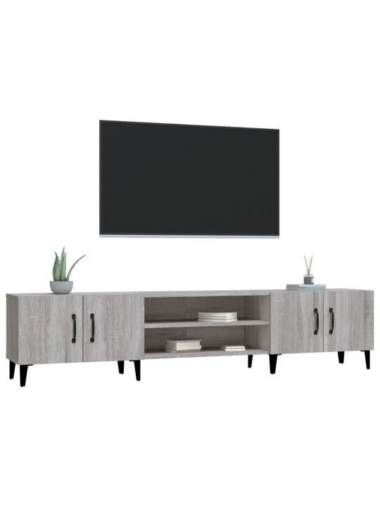 Tv skapītis, pelēks, 180x31,5x40 cm, inženierijas koks