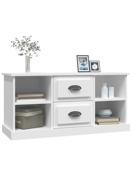 Tv skapītis, 99,5x35,5x48 cm, inženierijas koks, balts