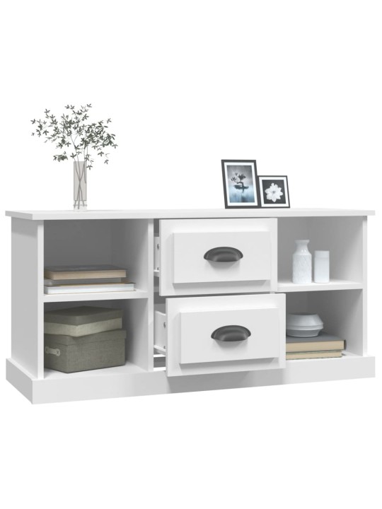 Tv skapītis, 99,5x35,5x48 cm, inženierijas koks, balts